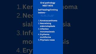 NEET MDS 2025 preparation  Oral Pathology revision table [upl. by Sisely713]