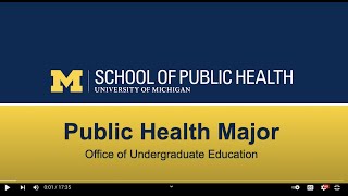 Undergraduate Information Session  Michigan Public Health [upl. by Kristy243]