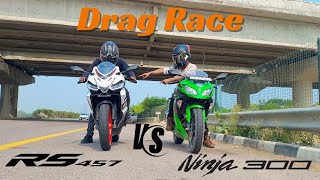 Aprilia RS 457 VS Kawasaki Ninja 300  Drag Race Aprilia 😱😱 bhai [upl. by Horsey]