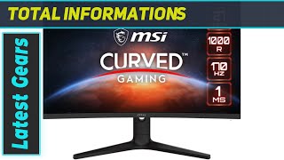 MSI G271C E2 27quot Gaming Monitor Review  170Hz FreeSync 1ms Response Time [upl. by Eirak]