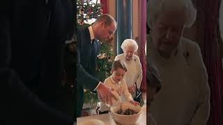 Funny video Prince George making Christmas pudding and the Queen looked worried [upl. by Naxela419]