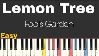 Fools Garden  Lemon Tree  Easy Piano Tutorial With Sheet [upl. by Solita]