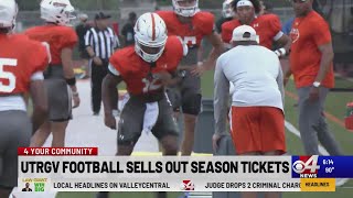 UTRGV Football sells out season tickets [upl. by Annahsat]