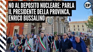 No al deposito nucleare parla il presidente della Provinca Enrico Bussalino [upl. by Nomolas]