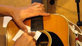 Martin HD28 custom Removing Fingerboard from Body  Part of Neck Reset Process [upl. by Emlynn416]