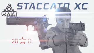 Staccato XC 6mmProShop Impressions  Airsoft Gas Blowback Pistol [upl. by Acinorahs]