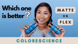 Part 5 Sunscreen Reviews  Colorescience SPF Matte vs Flex Sheri Approved [upl. by Anatnom]