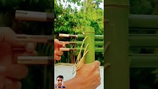 Bamboo Creations with 3 arrow bamboo Slingshots DIYshorts [upl. by Eikcin]