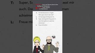 A1A2 DIALOGE zum Lesen amp Hören  Deutsch lernen durch Hören DldH dldh learninggerman [upl. by Amerak]