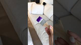 Staining my white couch with purple paint How to remove paint stains from a white couch 😱 [upl. by Capello]