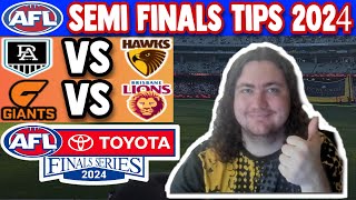 AFL Semi Finals Tips 2024 [upl. by Suhpoelc]