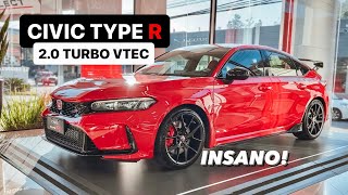 Avaliação  Novo Civic Type R 20 Turbo VTEC 2023  Curiosidade Automotiva [upl. by Aihtenyc253]