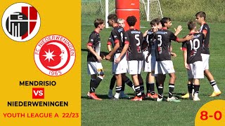 Mendrisio VS Niederweningen Youth League A 2223 [upl. by Yadnus]