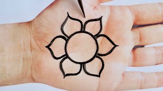 Very Easy Simple Mehndi Design For Front Hand Mehandi ka Design Mehendi design Mehndi Designs 58 [upl. by Riatsala295]