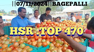 07112024BAGEPALLI tomato market top rate 14kg box 470Rs [upl. by Gittle580]