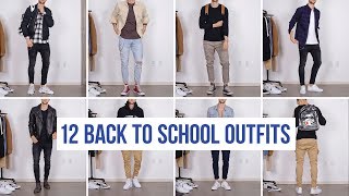 12 Stylish Back to School Outfits  Men’s Fashion  Outfit Ideas [upl. by Kurtz542]