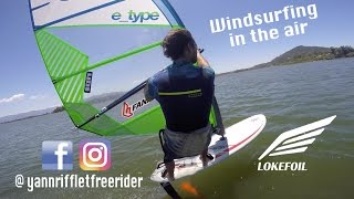 WINDSURFING IN THE AIR  WINDFOIL with Lokefoil [upl. by Eneluqcaj]