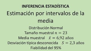 Estimación por intervalos  Intervalo de confianza para la media  Ejercicio 001 [upl. by Ober]