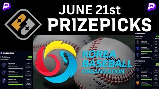 Prize Picks KBO Props June 21st [upl. by Woolson]