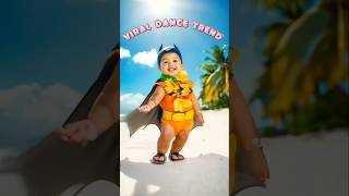 Cute baby Dance on the beach batman costume dance danceai babyai [upl. by Cutler121]