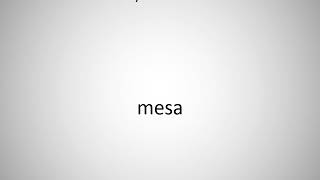 How to say mesa in Afrikaans [upl. by Hemminger]