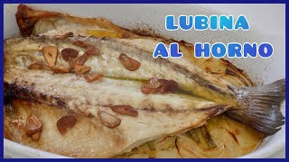 LUBINA 🐟 al horno con PATATAS 🥔 y CEBOLLA 🧅 ¡Receta FÁCIL y RÁPIDA [upl. by Hurff]