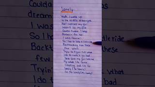 Lonely  Akon  Handwritten lyrics lonley akon akonlonely shorts hiphop rap [upl. by Kiernan]