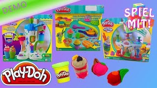 PlayDoh ice cream deutsch  Eis mit Knete machen  Compilation Mix von 3 Knete Eismaschinen demo [upl. by Gregorio]