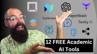 2024 Twelve Best FREE AI tools for Academic Research and Researchers [upl. by Zurkow377]