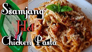 Ssamjang Hot Chicken Pasta  Ssamjang Pasta  CampCFoodSpecialty [upl. by Ajnotal566]