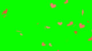 Heart Confetti Rain  Green Screen Animation [upl. by Annavas286]