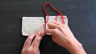 Seaming Garter Stitch  Purl Soho [upl. by Elem]