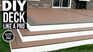 How To Build A Deck Layout Framing and Composite Decking Guide  DIY Deck Build [upl. by Ardnua]