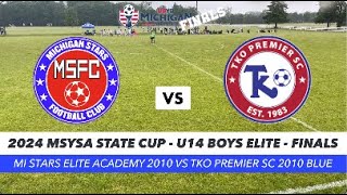 MI Stars Elite Academy 2010 vs TKO Premier SC 2010 Blue  2024 Michigan State Cup Finals [upl. by Aduhey]