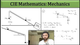 Exam Hack  CIE ALevel Maths  Mechanics  InclinePulley Question [upl. by Isleana]