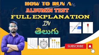 How to Run a albumin test full explanation In Telugu by Mr vineel [upl. by Eissoj405]