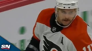 Flyers Noah Cates Finds Travis Konecny With Fantastic Feed For Breakaway Goal [upl. by Ok173]