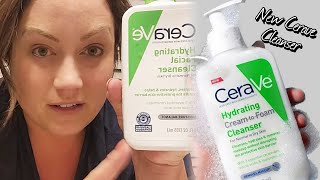 Face Wash Review  CeraVe Hydrating Cream to Foam Cleanser  Hydrating Makeup Remover and Face Wash [upl. by Selmore402]