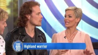 Outlander  Sam Heughans quotStudio 10quot interview  Sydney Australia [upl. by Akemad]