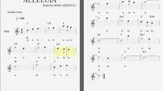 ALLELUIA with chords lyrics and melody [upl. by Stich]