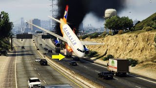 Eithad a350 dangerous Landing on water Collide amp crash USA Today shorts gta5 shortsfeed [upl. by Archaimbaud]