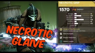 Necrotic Grip  Glaive  WIN  Warlock PVE Build  Destiny 2 [upl. by Voccola594]