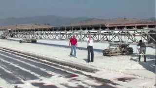 Salt harvesting in Kalloni Greece [upl. by Kingsley]