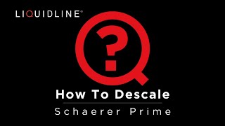 How to Descale a Schaerer Prime Coffee Machine  User Guide [upl. by Anaerb426]