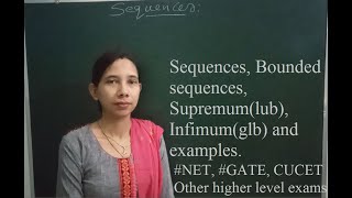 Definition of sequences bounded sequences Supremumlub Infimumglb NET GATE [upl. by Lurlene705]