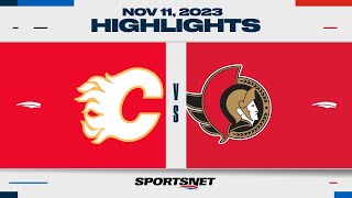 NHL Highlights  Flames vs Senators  November 11 2023 [upl. by Suirada212]