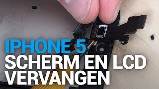 iPhone 5 scherm en LCD vervangen  Fixjenl [upl. by Sabsay]