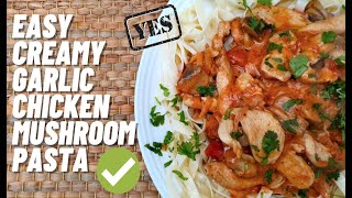 Garlic Chicken Pasta  Creamy Chicken Tagliatelle [upl. by Autum]