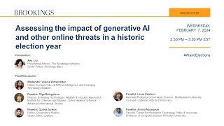 Assessing the impact of generative AI and other online threats in a historic election year [upl. by Jarv]