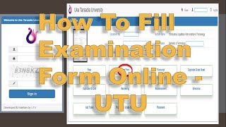 How To Fill Examination Form Online  Maliba Campus  UTU [upl. by Hacissej]